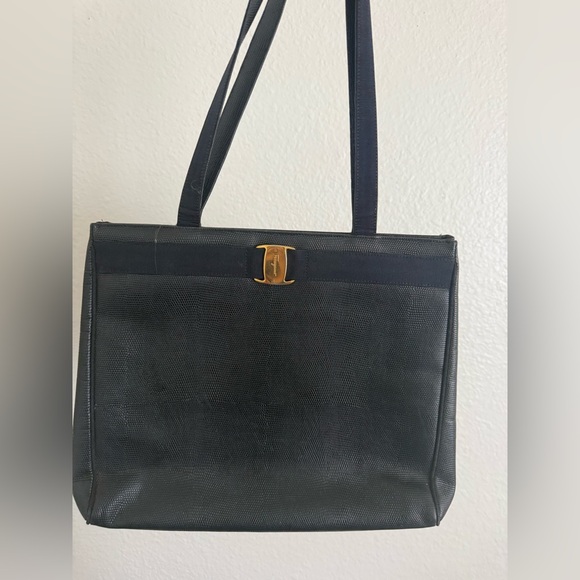 Salvatore Ferragamo Handbags - Ferragamo lizard embossed tote